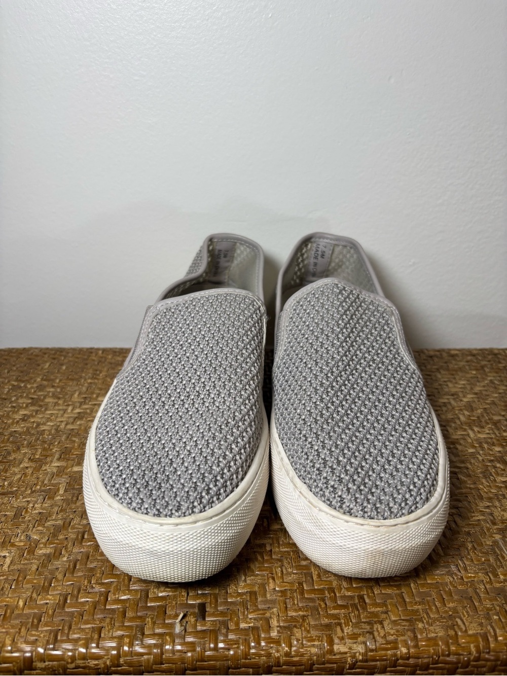 Steve Madden Silver Knit Slip-On Sneakers